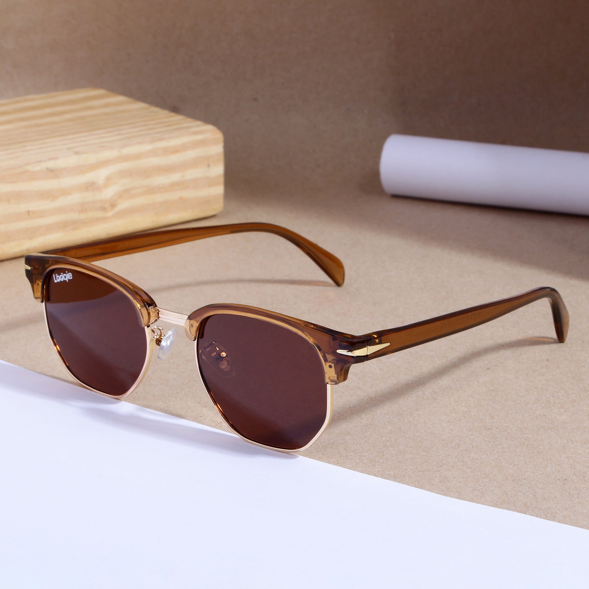 Looqie Rayz Edition Brown And Brown Sunglasses
