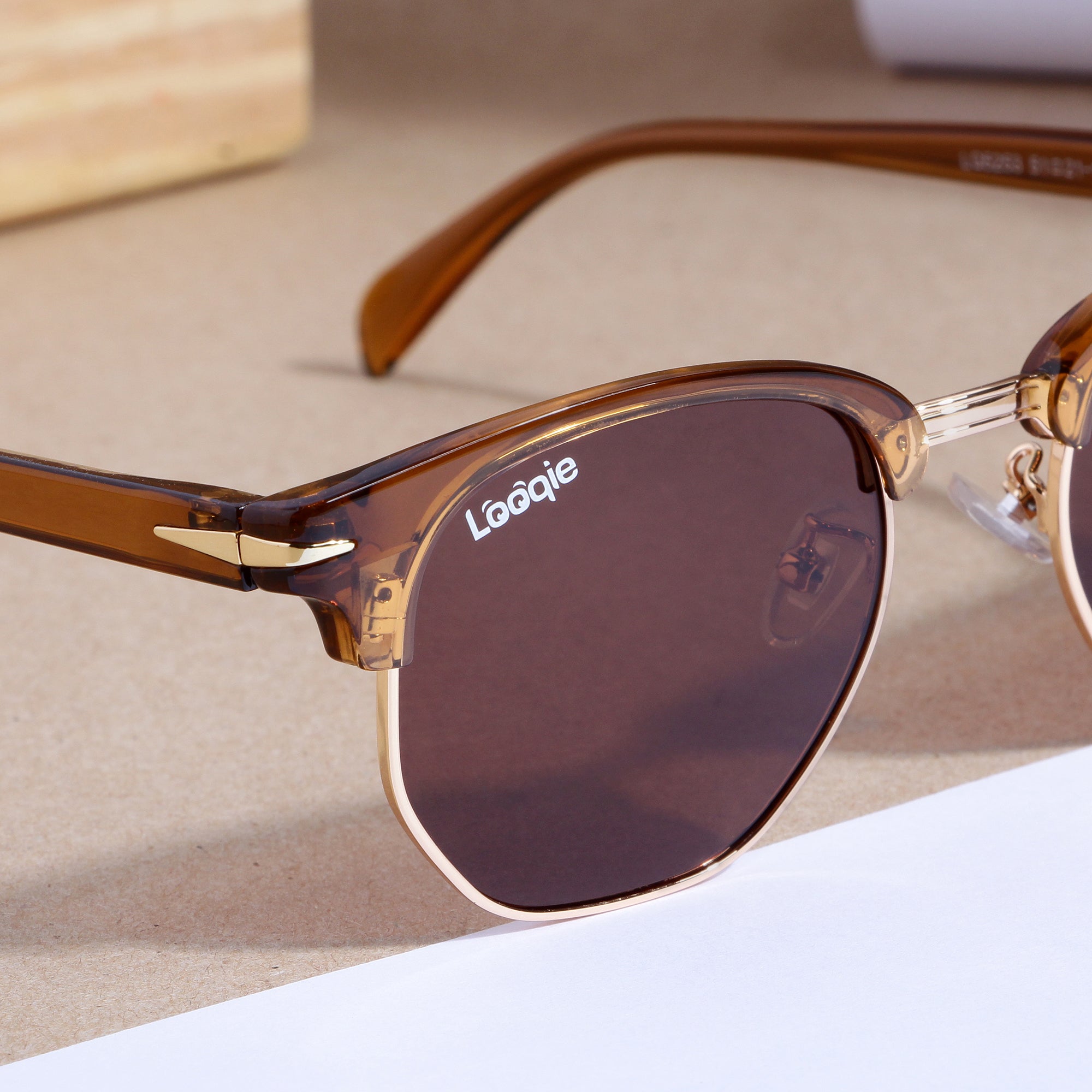 Looqie Rayz Edition Brown And Brown Sunglasses