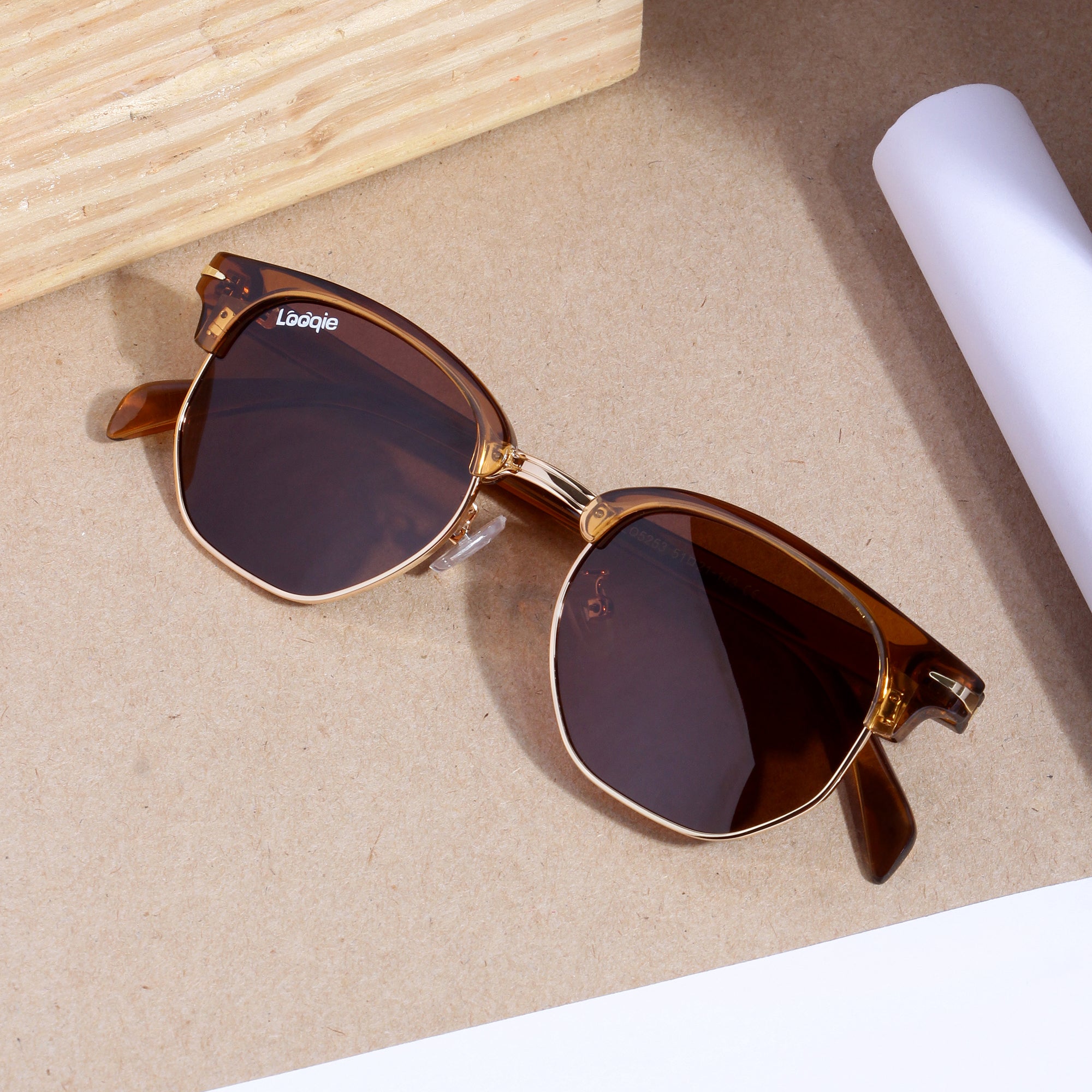 Looqie Rayz Edition Brown And Brown Sunglasses