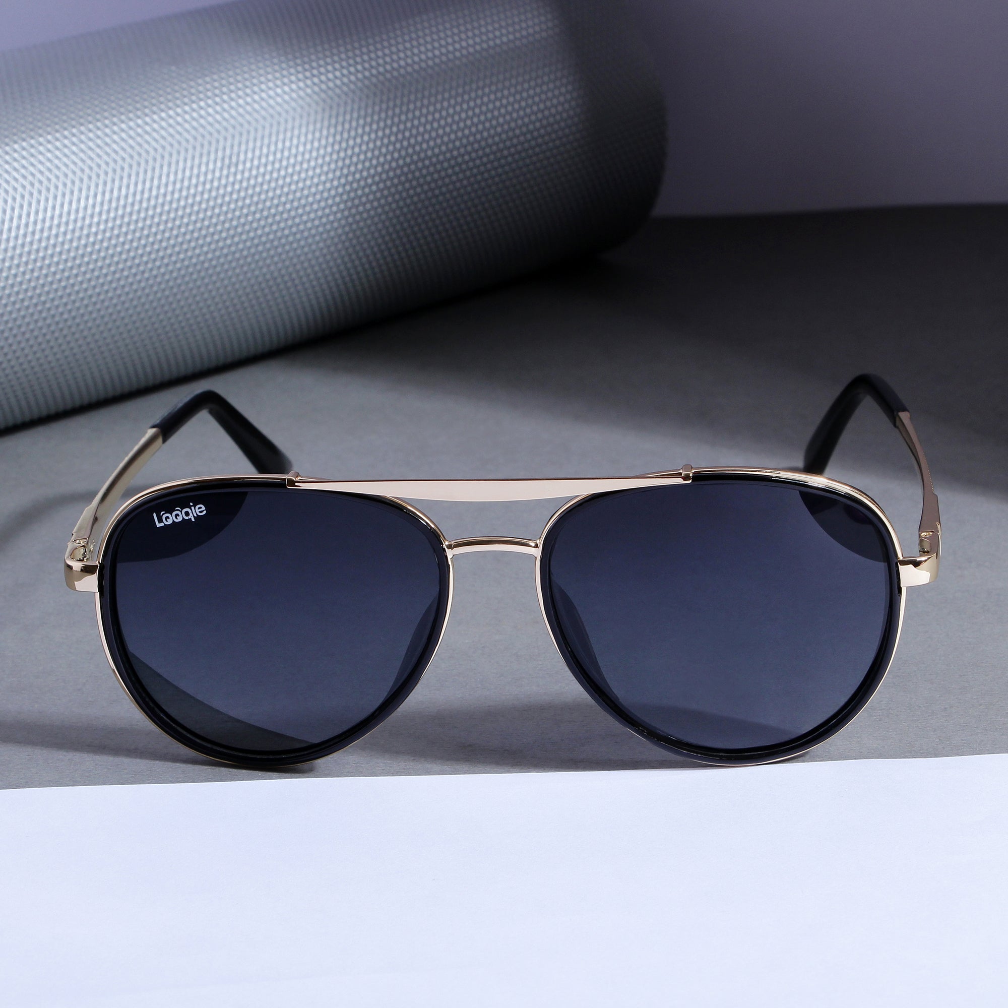 Looqie Vuis Edition Gold And Grey Gradient Sunglasses