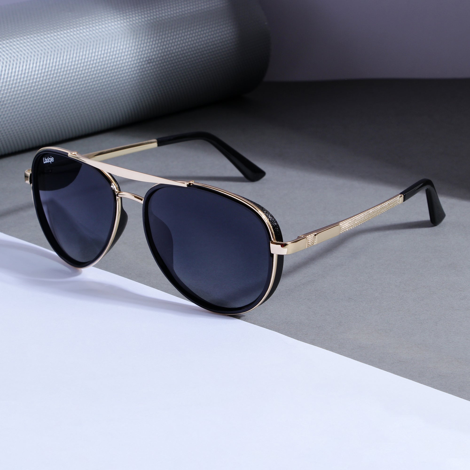Looqie Vuis Edition Gold And Grey Gradient Sunglasses