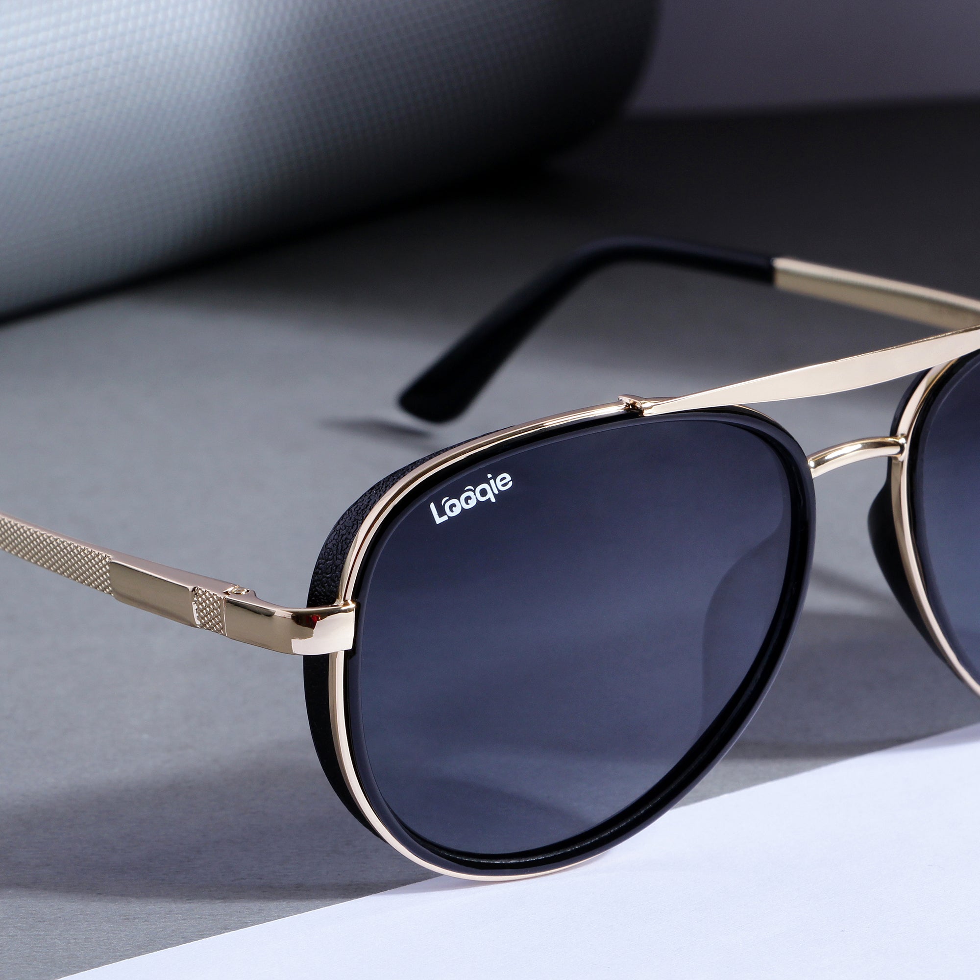 Looqie Vuis Edition Gold And Grey Gradient Sunglasses