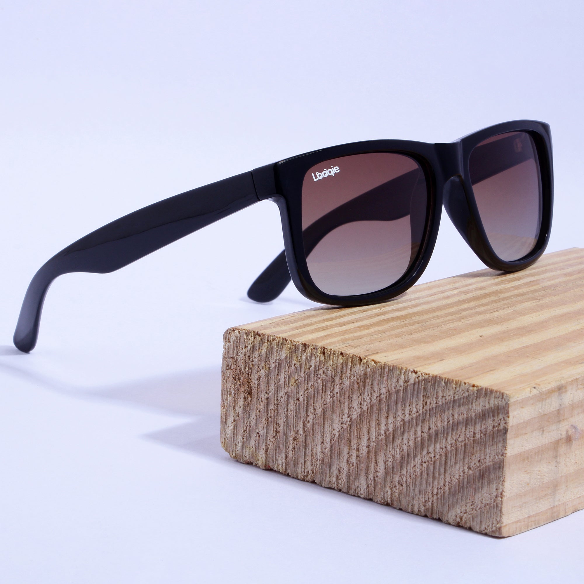 Looqie Unus Edition Black And Brown Gradient Sunglasses