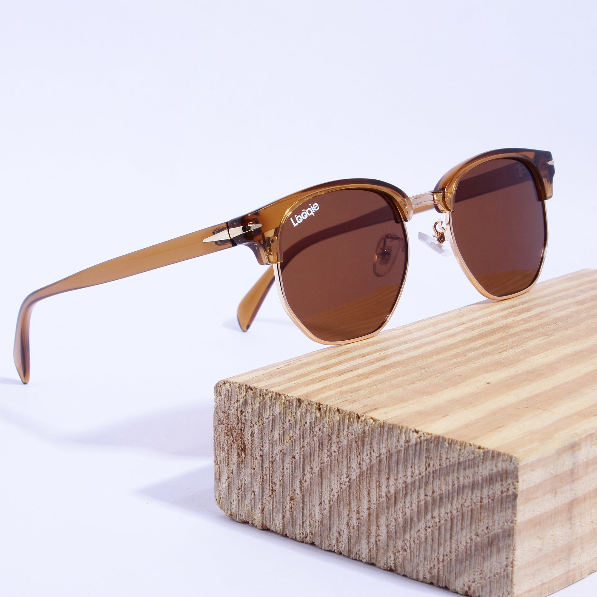 Looqie Rayz Edition Brown And Brown Sunglasses