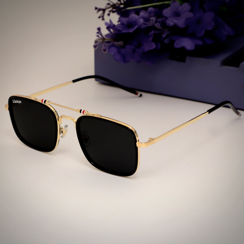 Looqie Below Edition Gold And Black Sunglasses