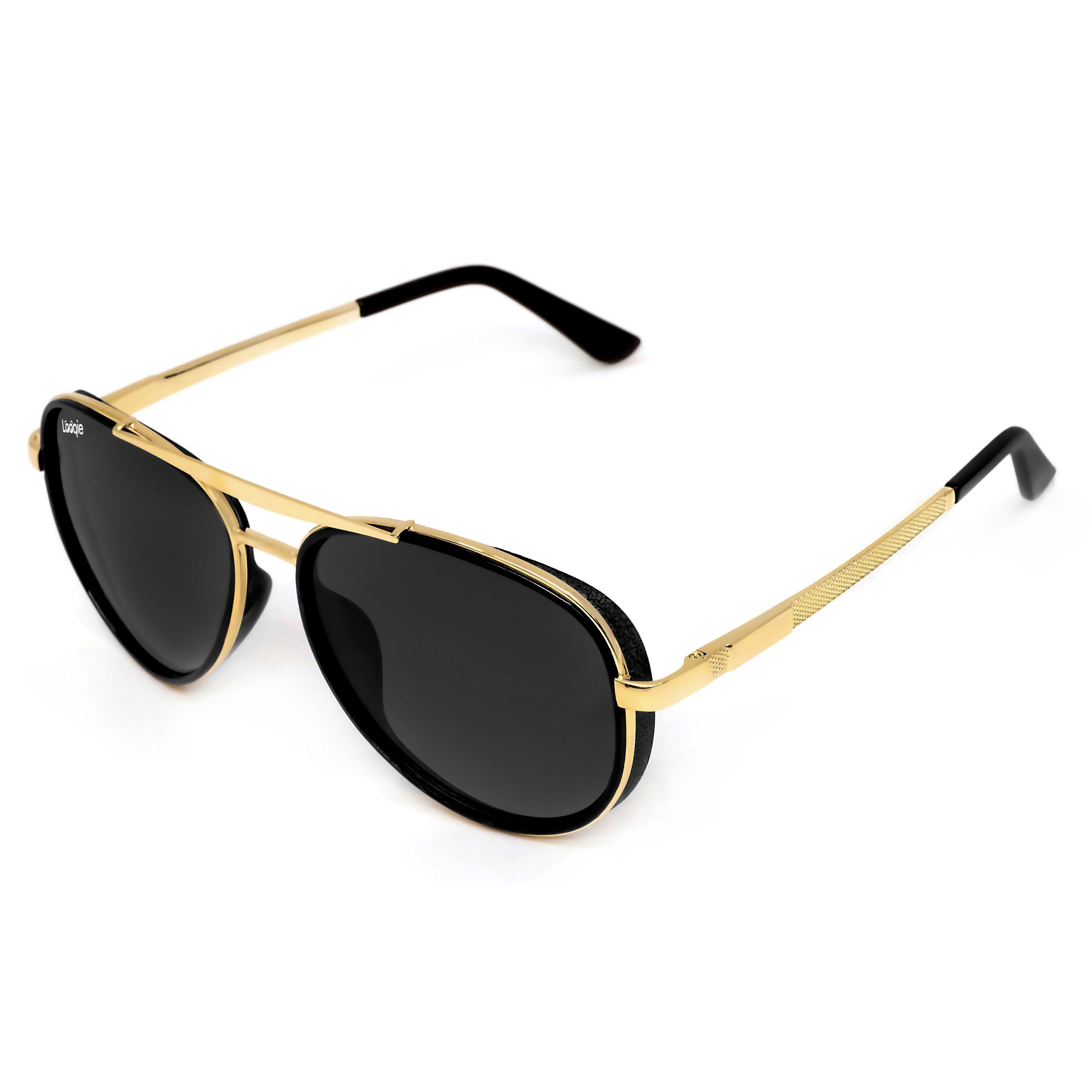 Looqie Vuis Edition Gold And Black Sunglasses