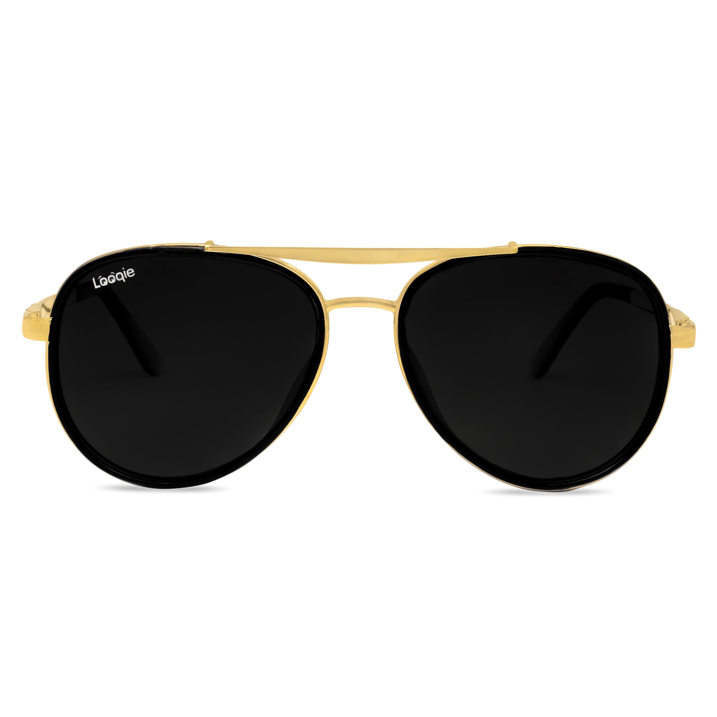 Looqie Vuis Edition Gold And Black Sunglasses