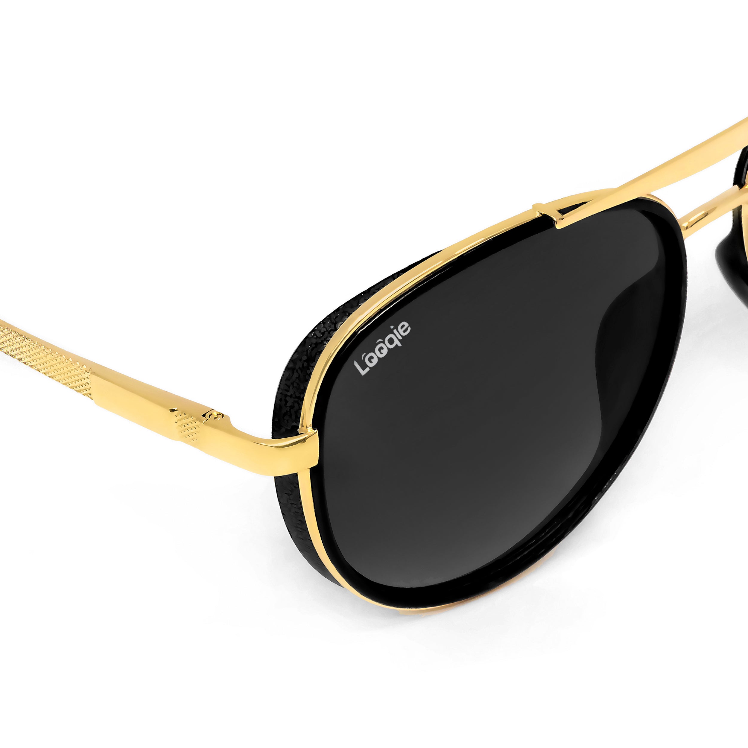 Looqie Vuis Edition Gold And Black Sunglasses