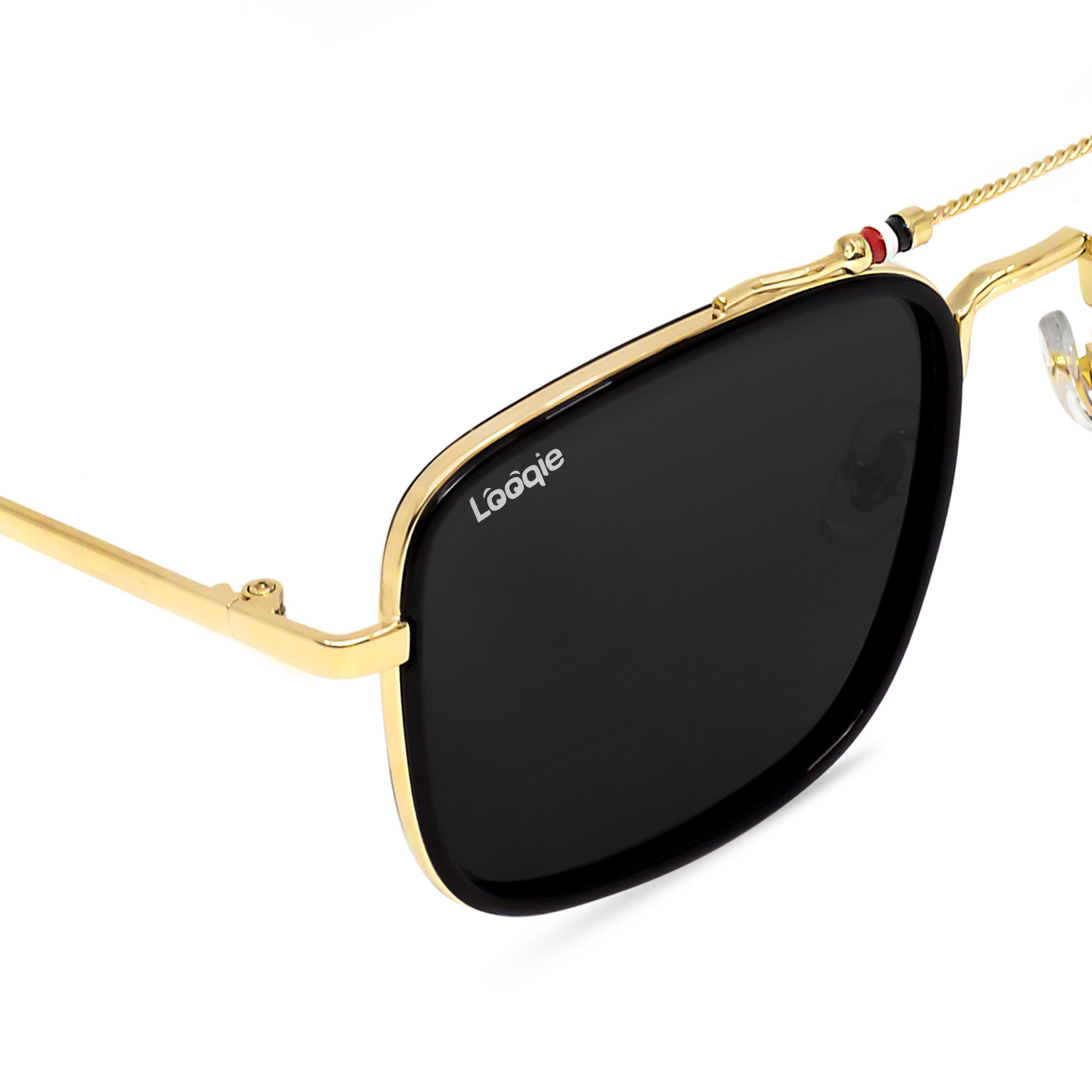 Looqie Below Edition Gold And Black Sunglasses