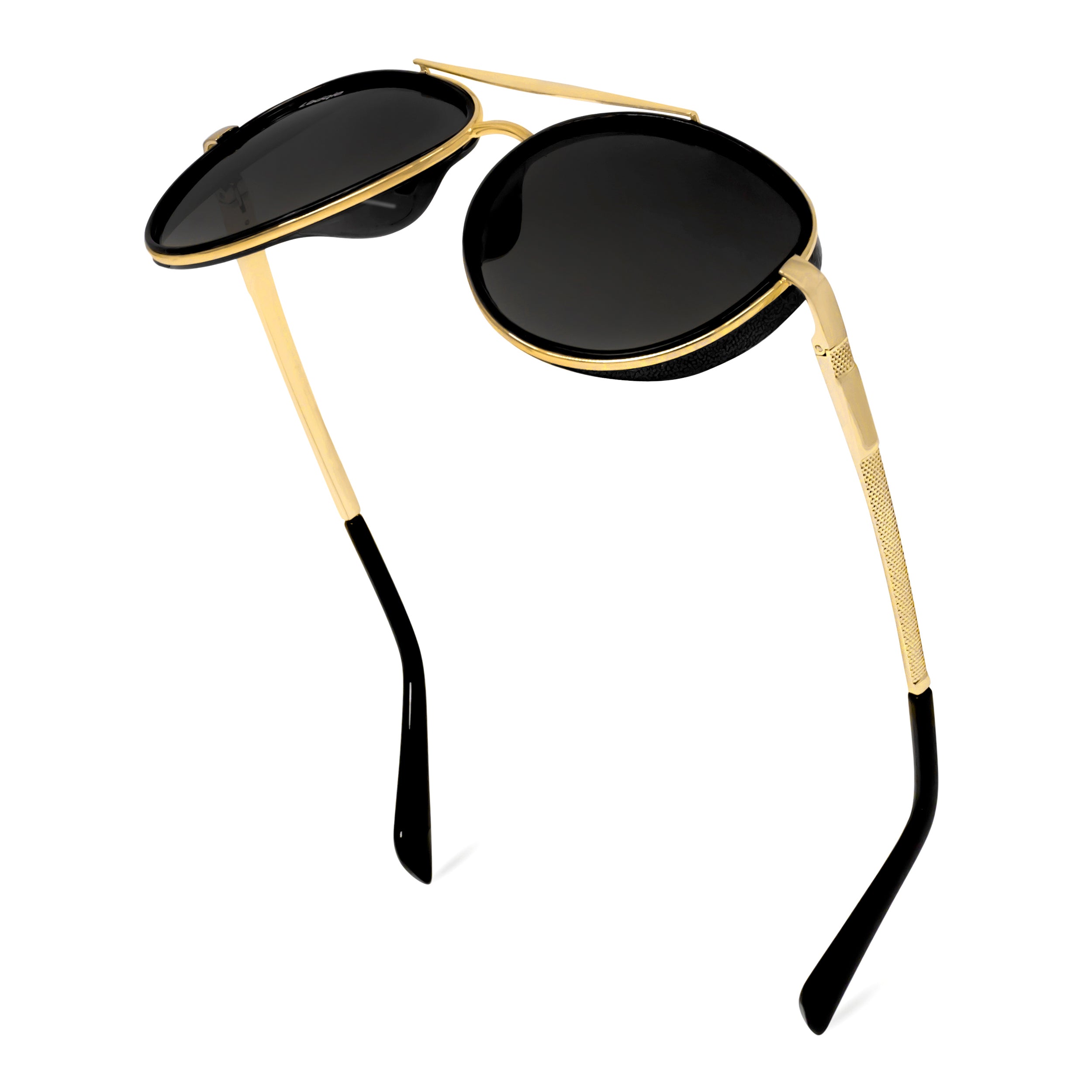 Looqie Vuis Edition Gold And Black Sunglasses