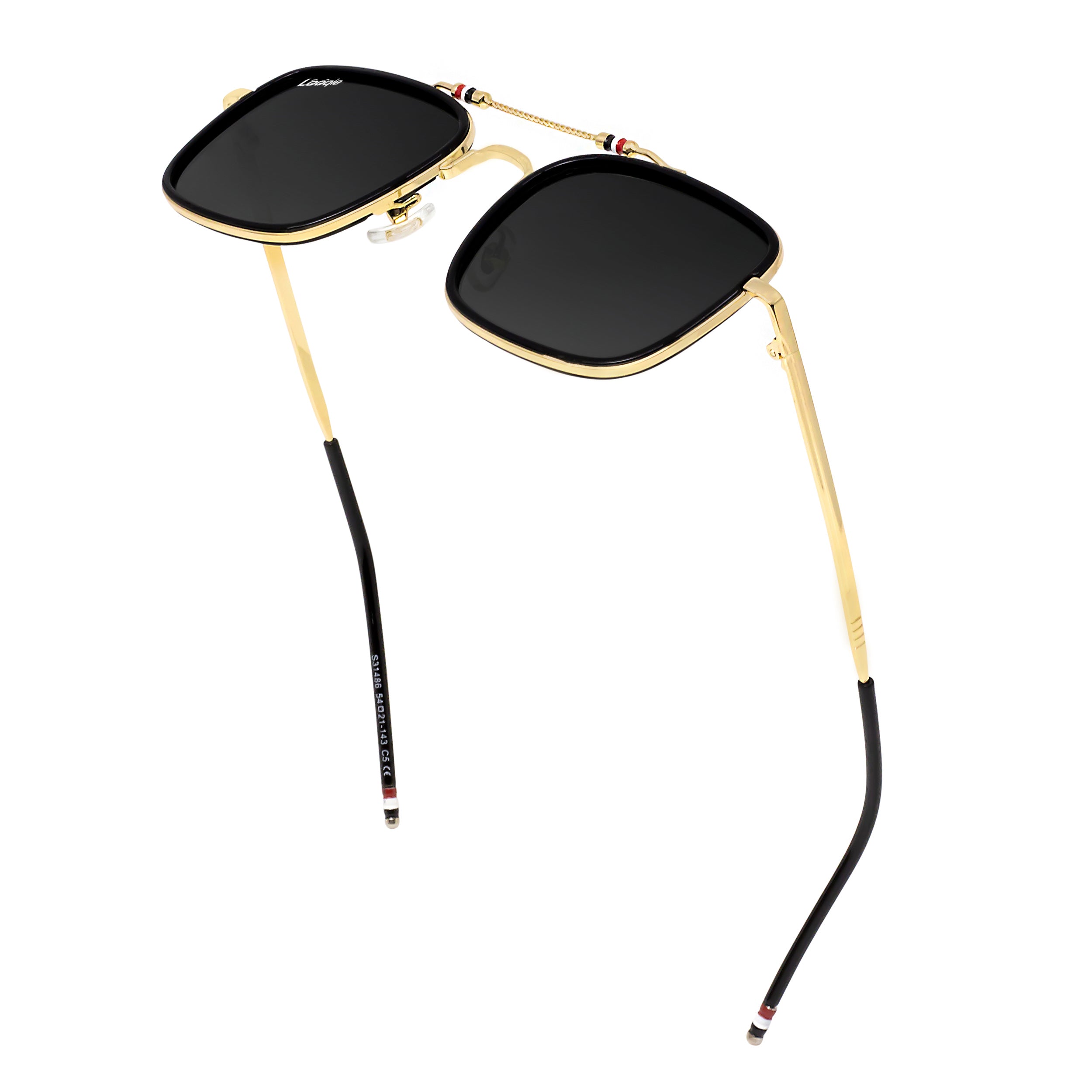 Looqie Below Edition Gold And Black Sunglasses