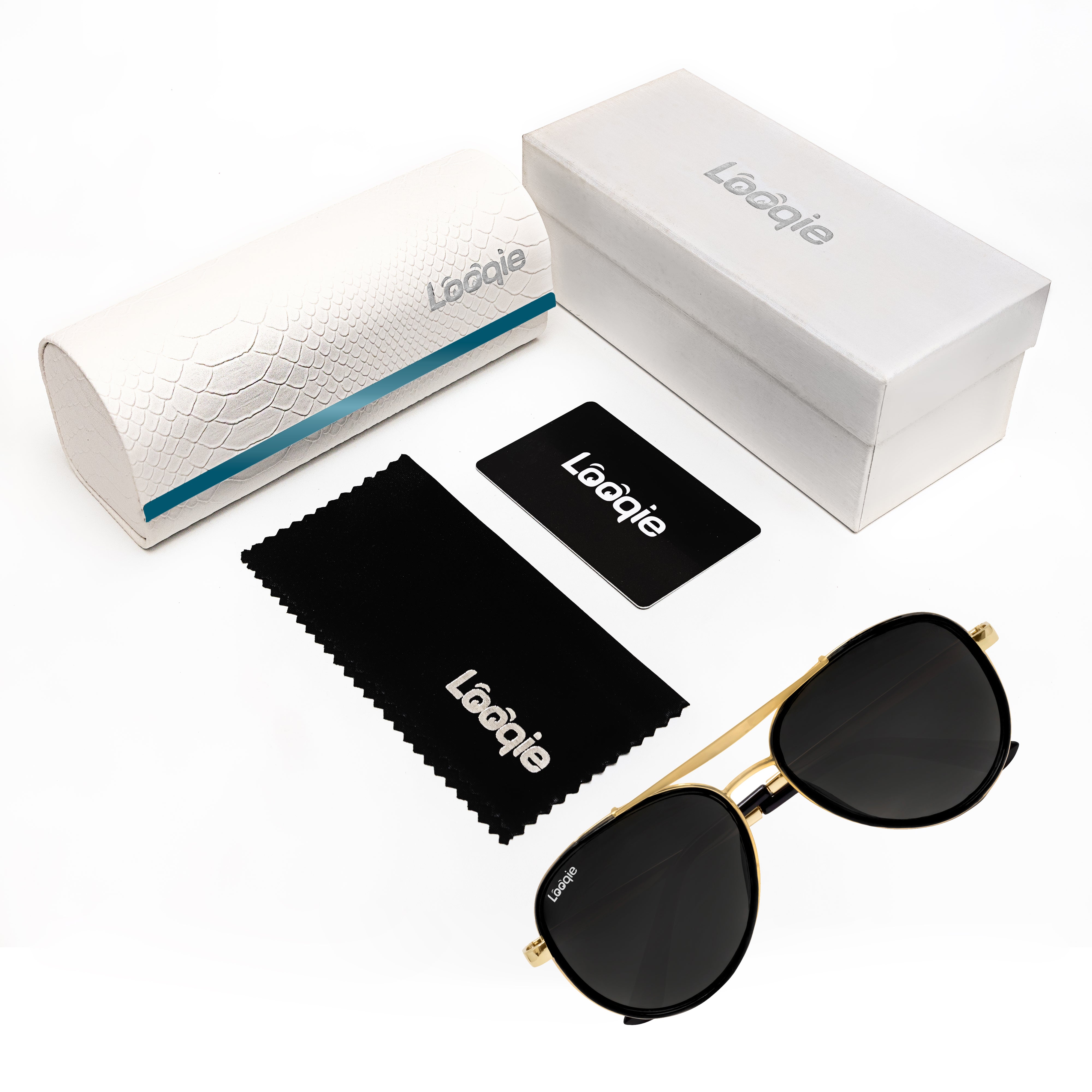 Looqie Vuis Edition Gold And Black Sunglasses