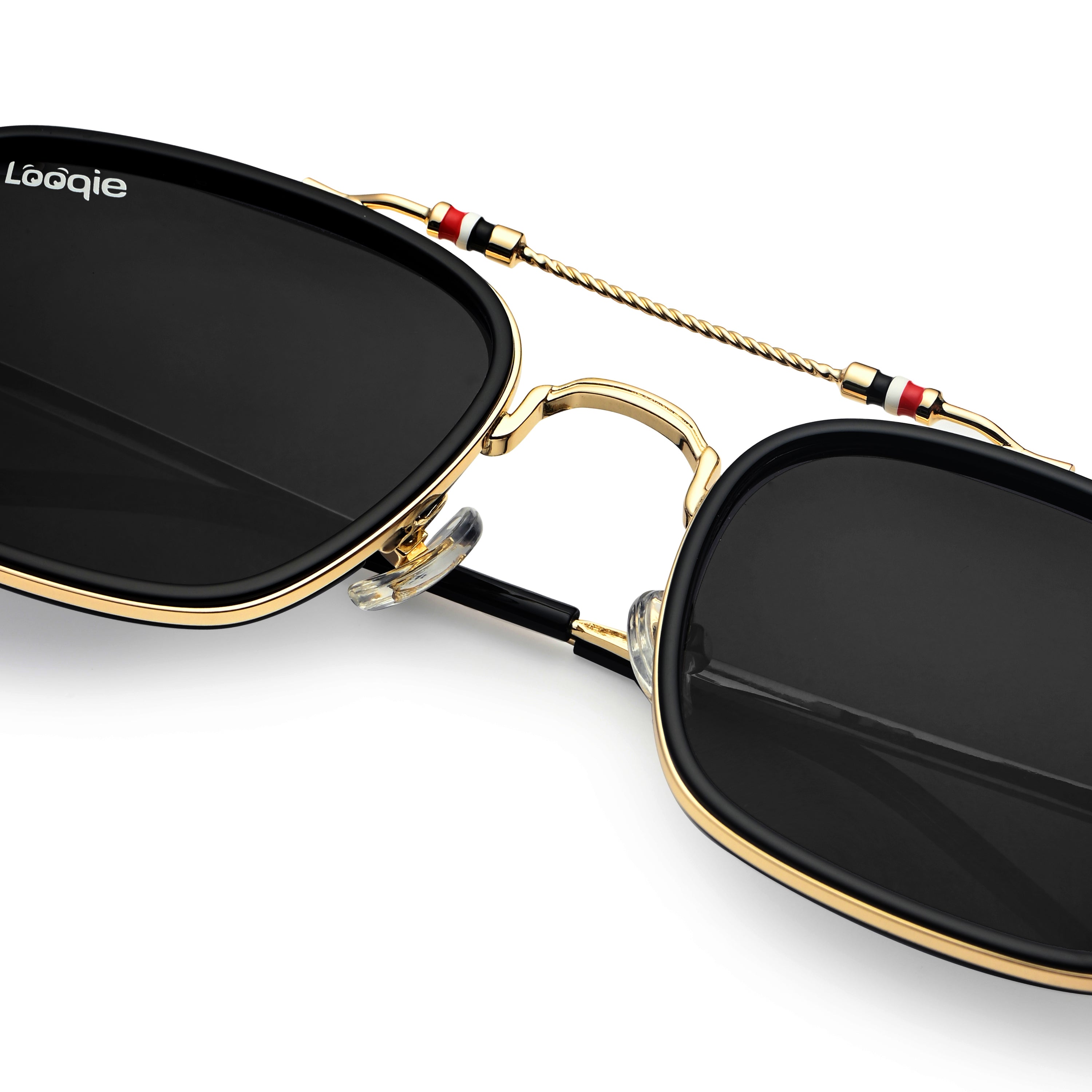 Looqie Below Edition Gold And Black Sunglasses