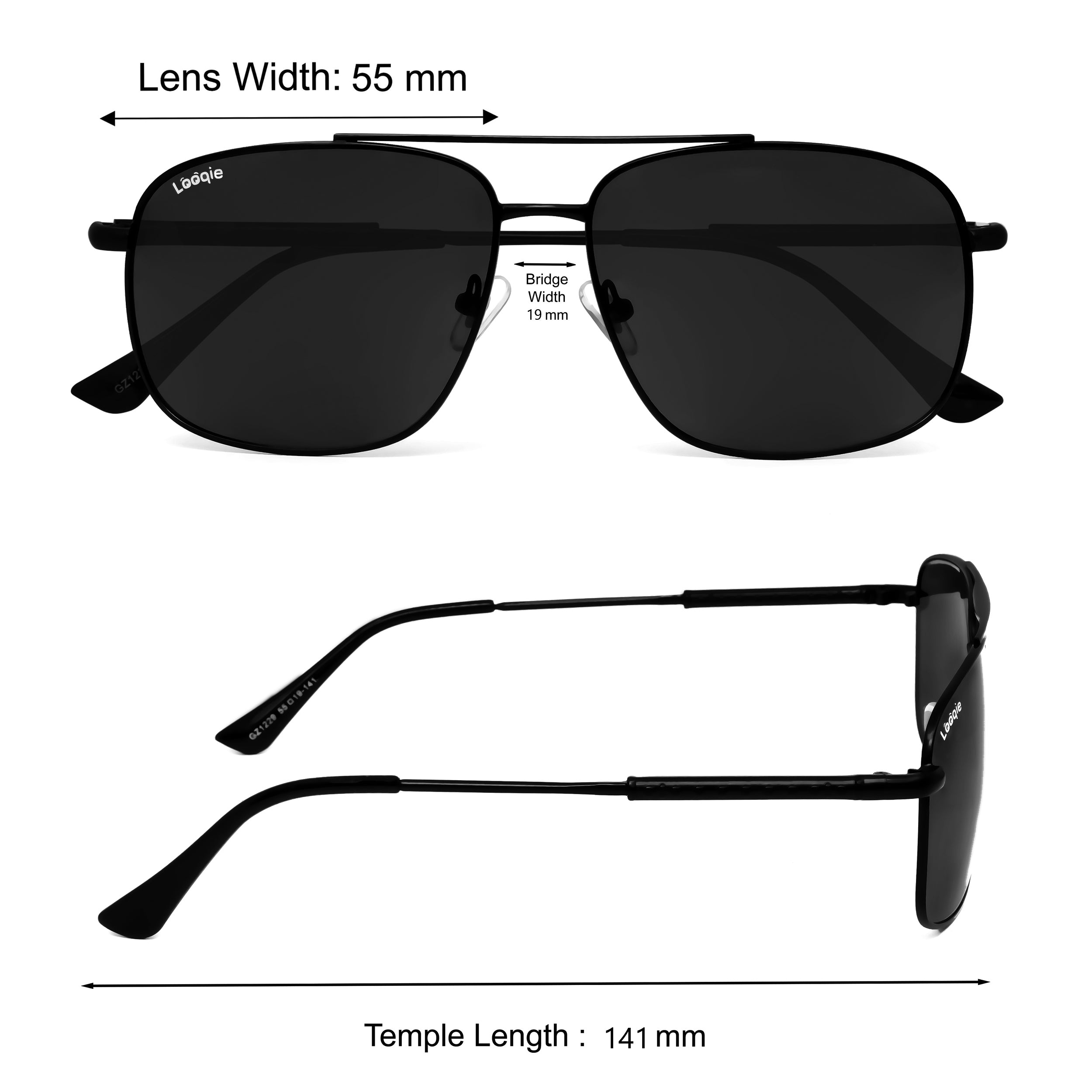 Looqie Blends Edition Black And Black Sunglasses